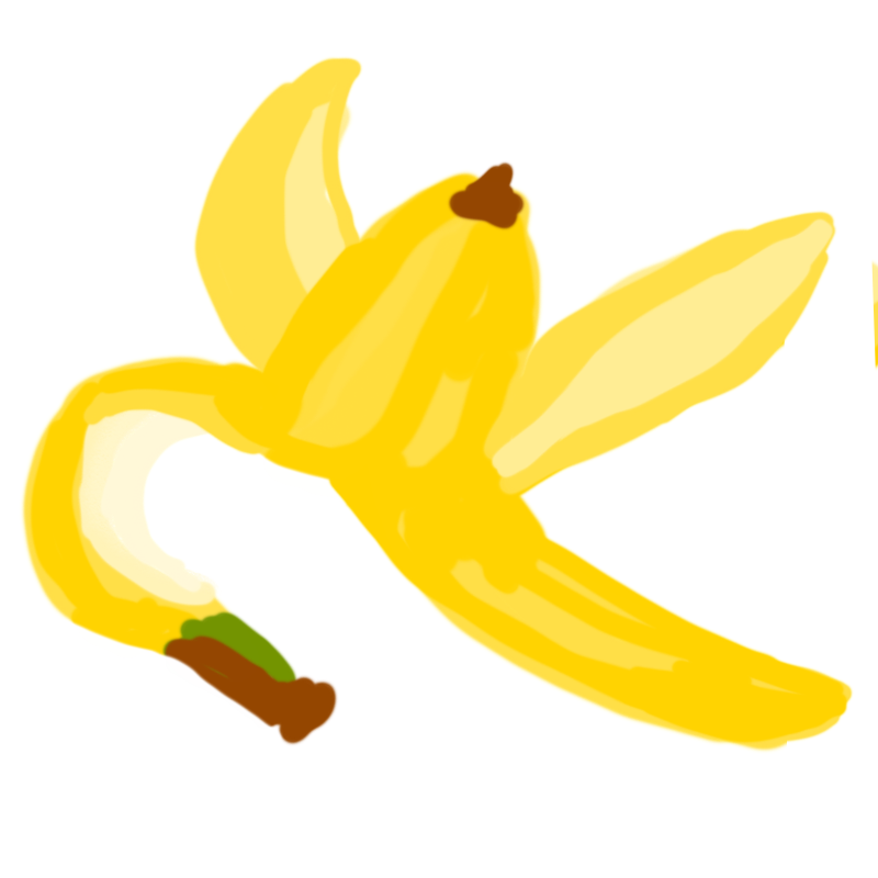 banana skin drawing